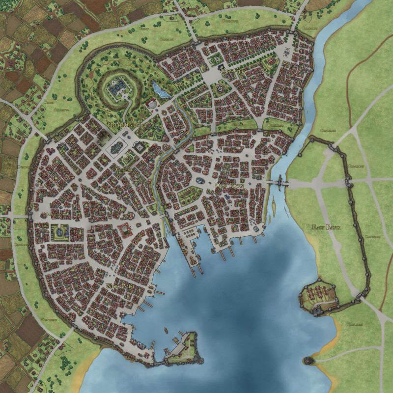 New Map of Aeria - Capital of the Kingdom of Aeria