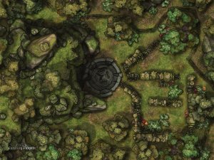 Forest Shrine Ruins | Tactical Map (32x24)