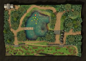 Kanto region, Route#2 battlemap. Adjacent to Viridian Ccity.