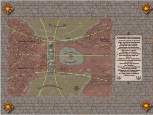 Going for a look of an old map painted on the floor of a temple