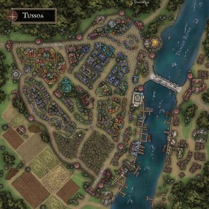 Tussoa Map; Wildemount, Exandria ( EDIT: UNLABELED )