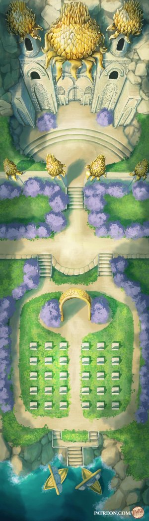Floral Dragons Collaboration with Hit Point Press - Lavender Dragon Battle Map [20x70]