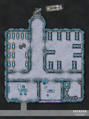Cryolab [battlemap] from Angela Maps - 3 versions!  [art]