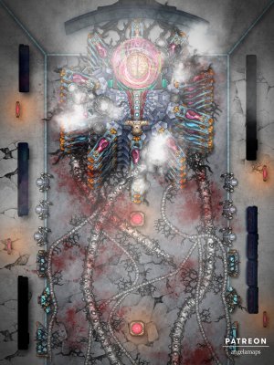 Hive Mind [battlemap] from Angela Maps - Are you rescuing a friend from the hive, or just trying to destroy it? 4 versions! [art]