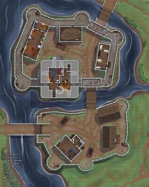 Drakenbrück Castle - 3 level battlemap - 45x60 - RC