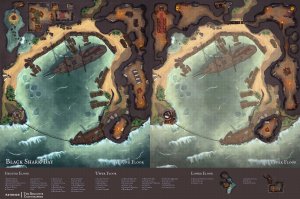 Black Shark Bay - 3 level - Dungeon Map - RC - No AI - 86x57