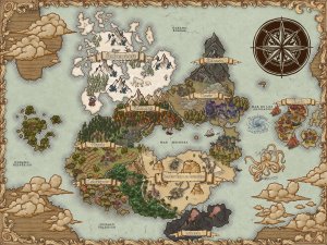 Fantasy map for my Homebrew D&D campaign