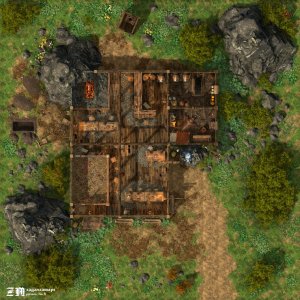 Trollz Hedd tavern [25x25] - a den of cheap ale and even cheaper blood.