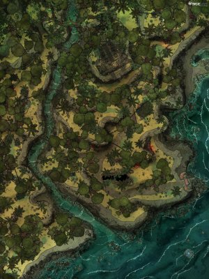 Island Temple Ruins [FREE Module Included] - [72x96]