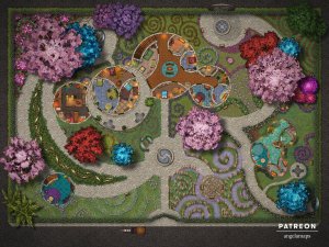 Elven Embassy [battlemap] from Angela Maps - 2 versions! Huge 80 x 60 maps! [art]