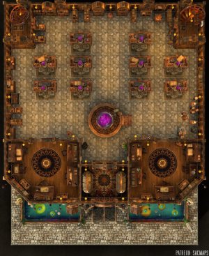 Your party needs a break. Here an educational establishment for them to gatecrash with a hearty 'Hi, fellow kids!' STUDENT WIZARD HALLS (18x22 Multilevel, free day & night maps plus hundreds more!)