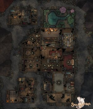 [30x35] City Manor Ruined Night