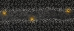 Um pequeno caminho em uma caverna