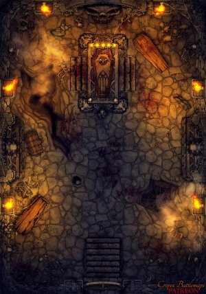 Tomb of the Undying Hunger 7x10 battle map - 2 variants