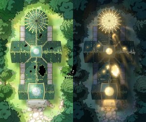 I made a weathered chapel battle map for gothic encounters