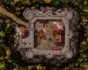 Forest Fort 50x40 battle map