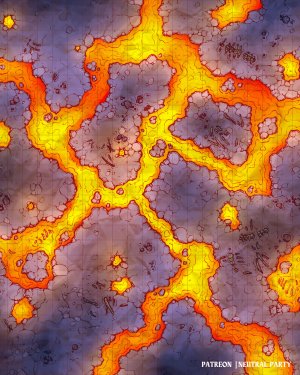 Lava Field | Scene + Map | 25x25