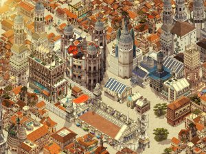 Built this arena & colosseum district for my world Orenda