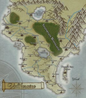 Valtheraine: Reworked regional map for my homebrew fantasy setting. Feedback welcome!