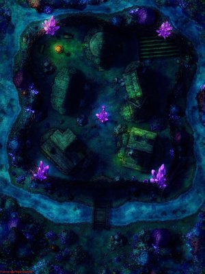 Sylvan Grove - Day/Night - Gridded/Gridless [42x56] [Battle Map] [No AI] [OC] [Art]