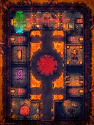Prince of Hell's Castle (36x48) MapleMapsDnD | [Battle Map] [No AI] [OC] [Art]