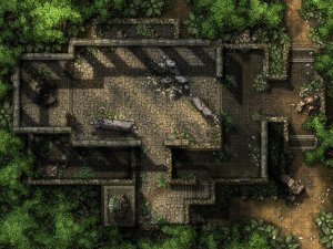 Classic Jungle Temple Ruins (32x24)
