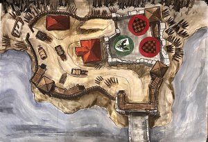 Border garrison, battlemap painting for my upecoming session