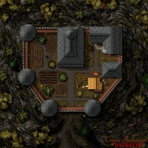The Monastery of the Sacred Guardians 50x50 map pack - 4 maps - (HIGH-RES + interior & underground level included)