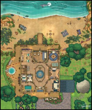 The weather is warming up and your adventurers want a vacation. Why not take a beach episode at the Summer Beach House? [31x37]