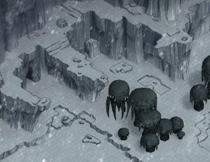 Ice Cliffs and Cave [52x40 ext] [30x41 int]