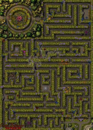 Hedge Maze 50x70 battle map