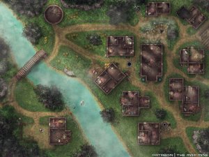 Glumville, the Village of Shadows [80x60]