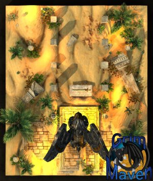 "Sphinx"(27x32) can you face the ruins of the sphinx and leave to tell the tale? Are they variant maps or just all the different sphinxes your players need to meet across the world?