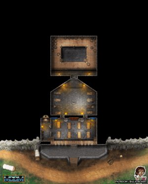 Open Hand Waystation, a collaboration dungeon map for an upcoming Encounter Book for Draw Steel by MCDM.