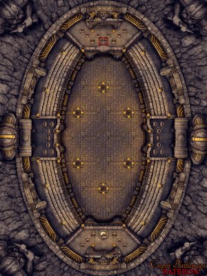 The Great Dwarven Colosseum 30x40 battle map