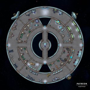 Space Station [battlemap] from Angela Maps - 2 versions! [animated] [art]