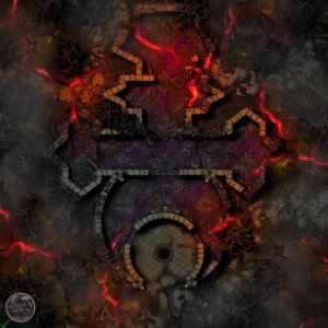 Umbral Temple & Red Alternate [40x40] 4K