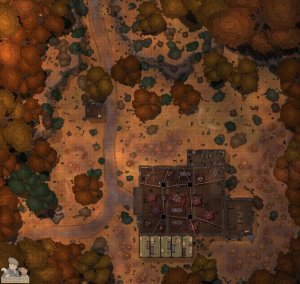 The Autumnal Tavern with Scene Art [84x79]