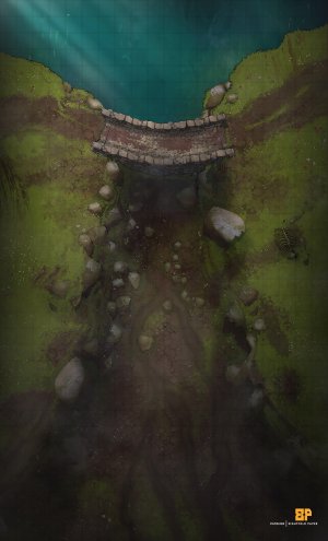 Farm Collection - River Dam [20x33] [Battlemap] [Eightfold Paper]