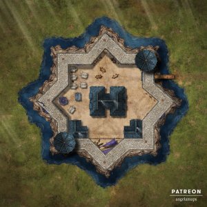 Star Fort [battlemap] from Angela Maps - 3 versions! [art]