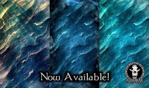 Open Ocean 64x36 Battlemap (Storm Variant) by Runebear Cartography