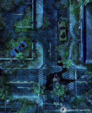 [OC] When was the last time your party had to sleep in a car? Well there are a few over at The Apocalypse Crossing waiting for them! [18x22]