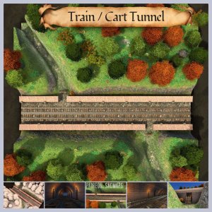 How would your players sabotage the tracks...?  [Train / Minecart Tunnel (32x34) - free day & night maps plus hundreds more!]