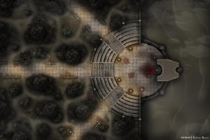 FREE 60x40 Battlemap - Highgrave Bloodied Amphitheater
