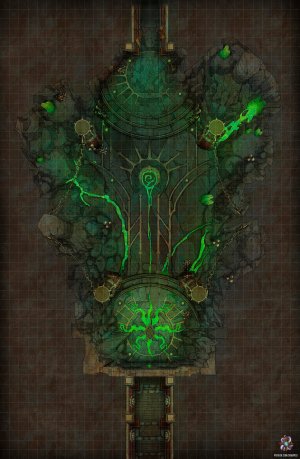Infernal Citadel Interior Part 3 Battle Map 32x49