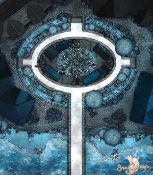 [27x31] City Plaza Bridge Into Sea Fey