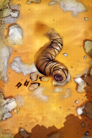 Captured Sandworm Battle Map 26x39
