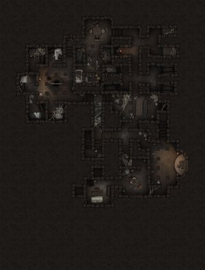 Death House Underground [Curse of Strahd] — Free Battlemap [22x29]