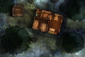Haunted Cabin in the Woods [72 x 48] (Swallow your Soul!)