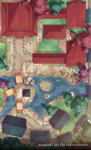 Feudal Courtyard [28x46][NoAI] | Ori the Carto
